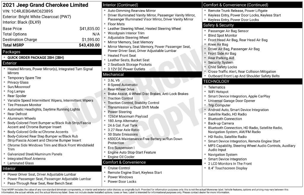 2021 Jeep Grand Cherokee Limited