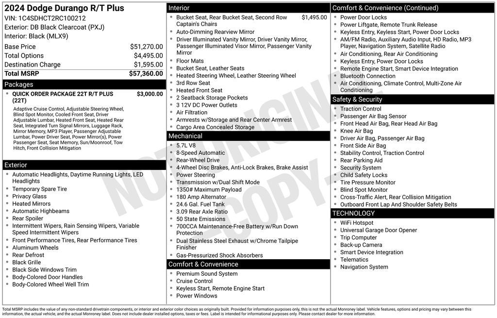 2024 Dodge Durango R/T Plus