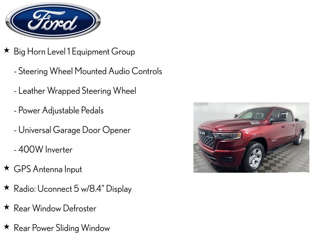 2025 RAM 1500 Big Horn/Lone Star