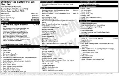 2022 RAM 1500 Big Horn/Lone Star