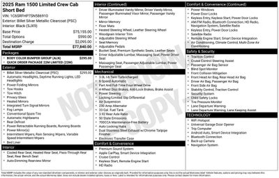 2025 RAM 1500 Limited