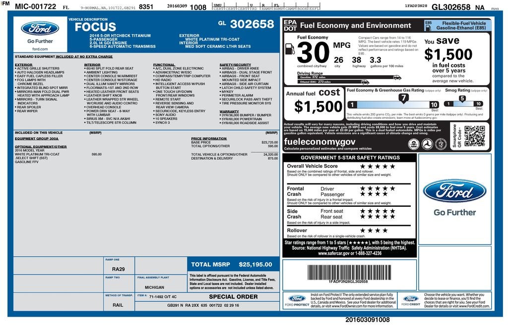 2016 Ford Focus Titanium