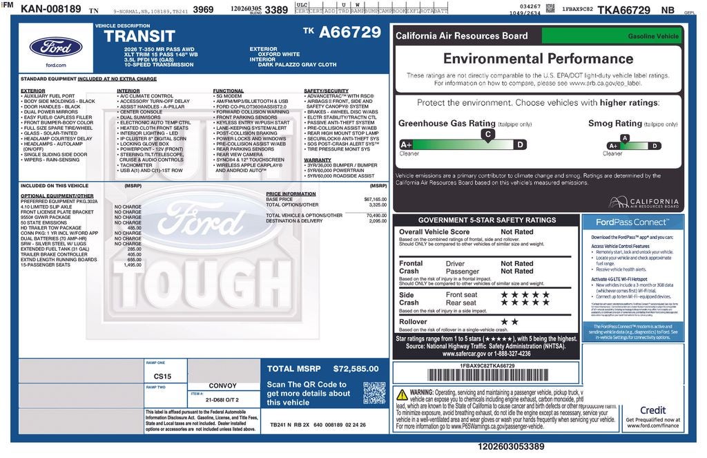2026 Ford Transit-350 15 Passenger
