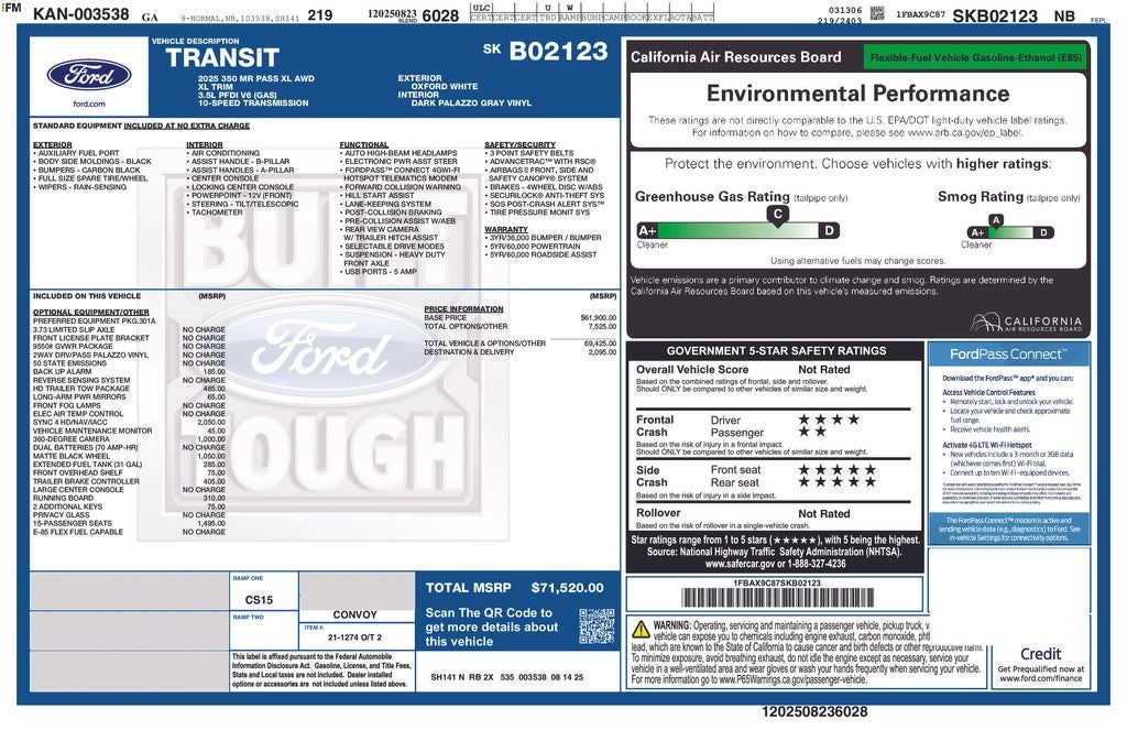 2025 Ford Transit-350 XL