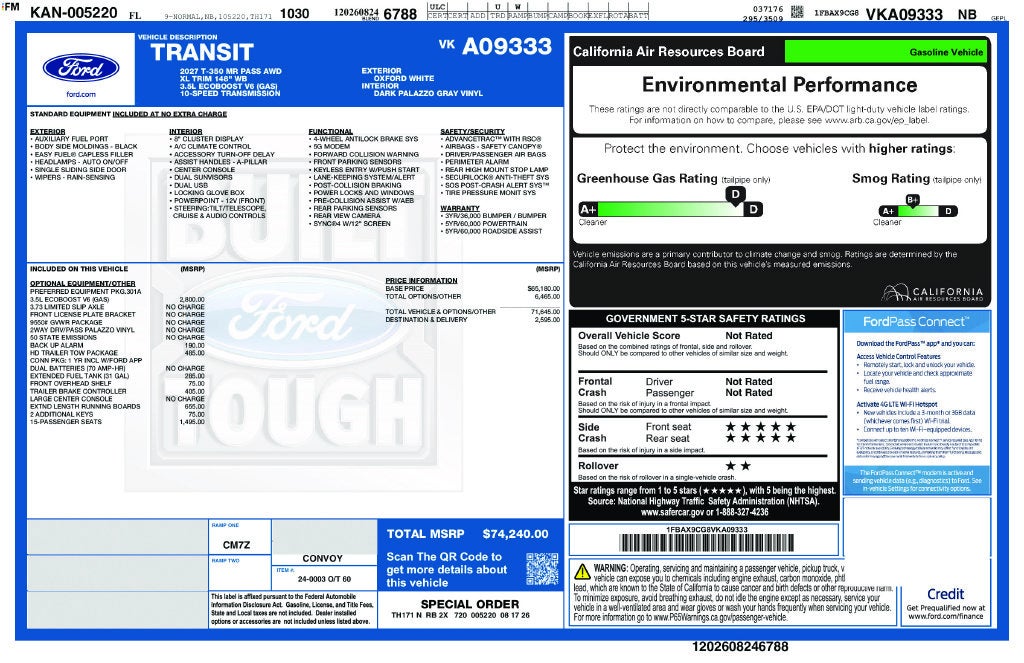 2027 Ford Transit-350 XL