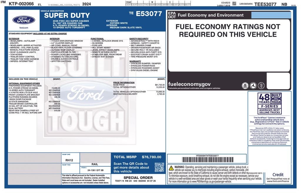 2026 Ford F-550SD XL DRW