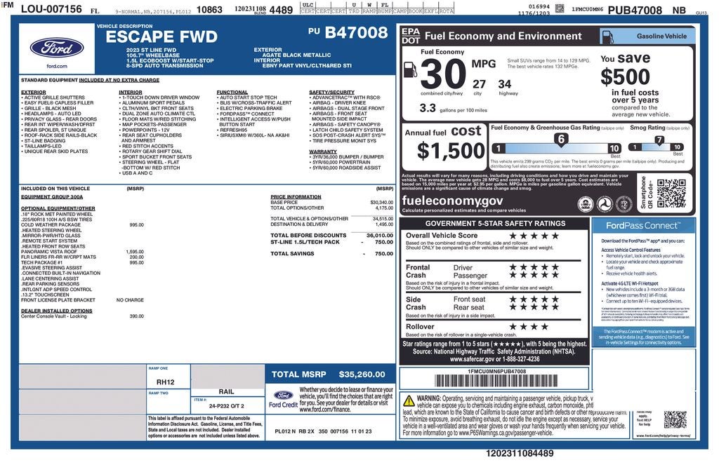2023 Ford Escape ST-Line