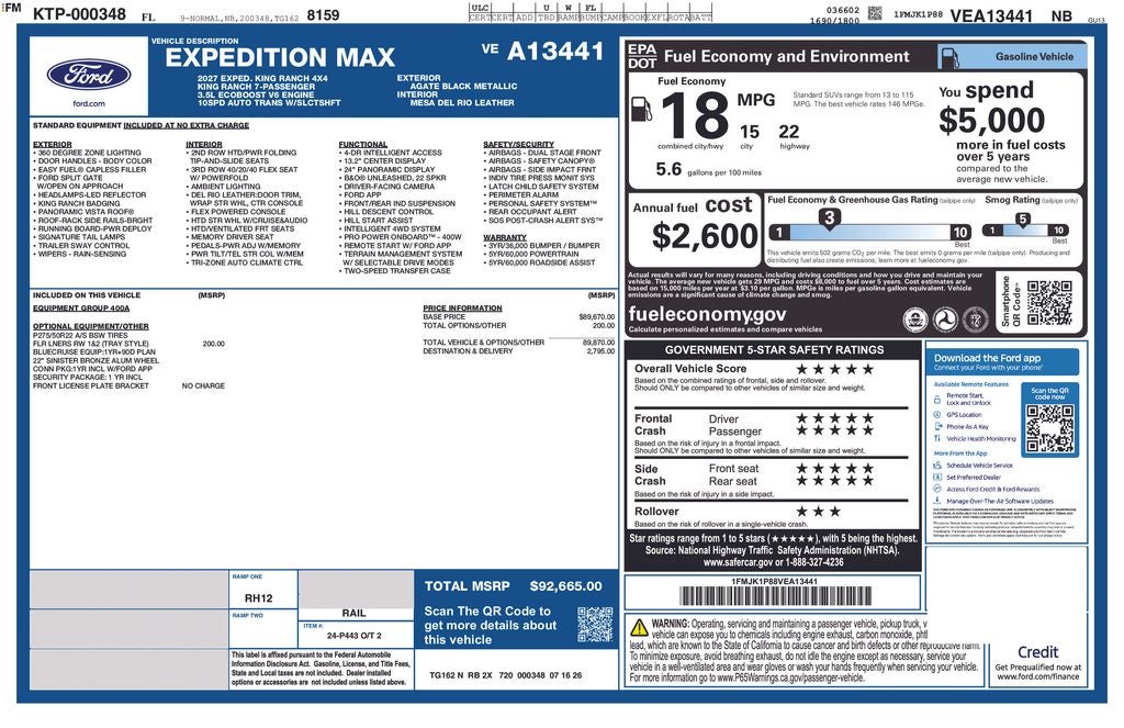 2027 Ford Expedition Max King Ranch
