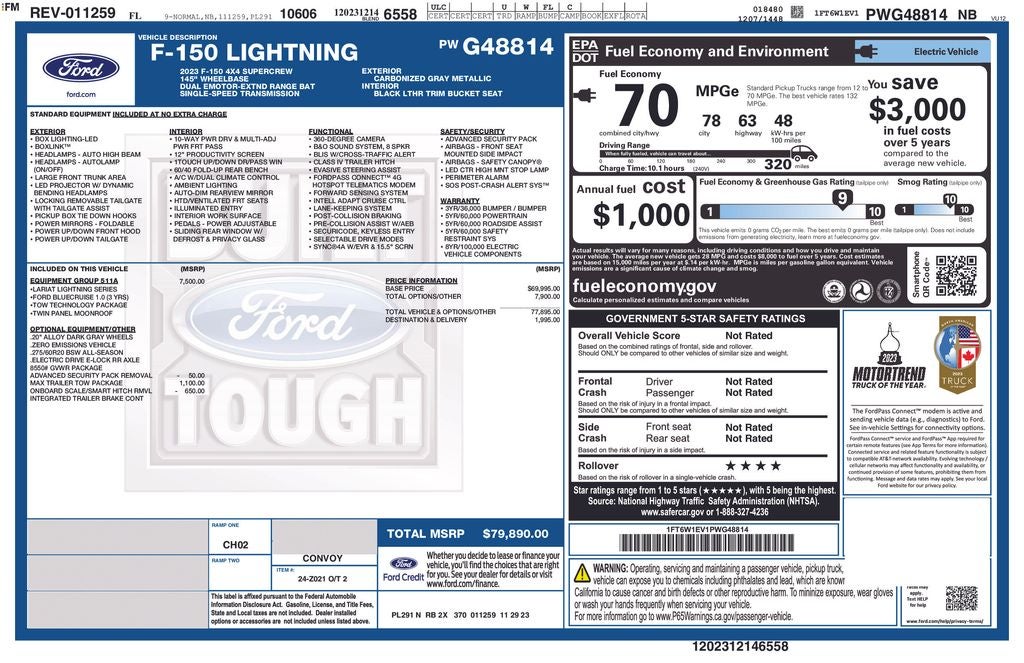 2023 Ford F-150 Lightning Lariat