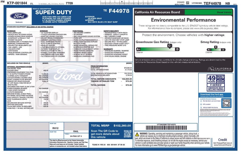 2026 Ford F-250SD F-250® Platinum®