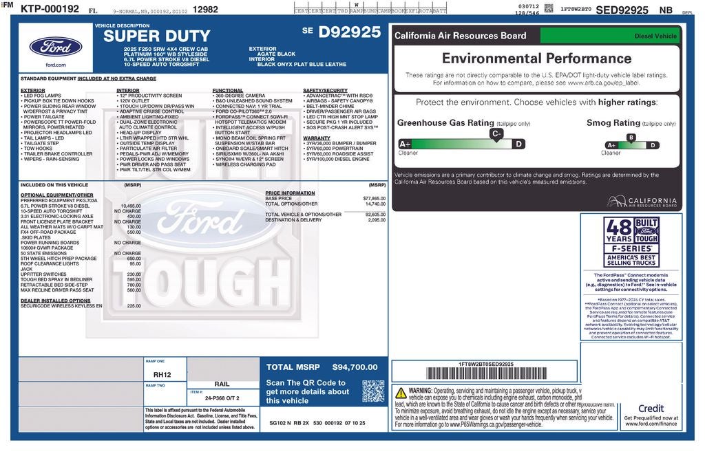 2025 Ford F-250SD Platinum