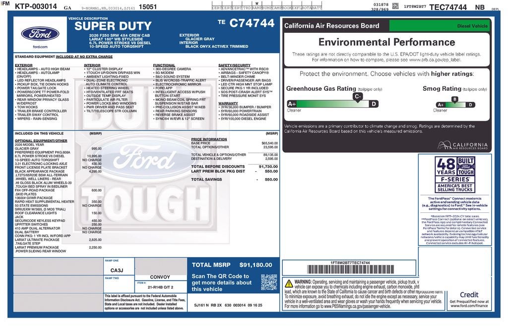 2026 Ford F-250SD Lariat