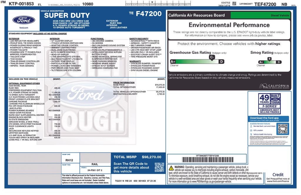 2026 Ford F-250SD King Ranch