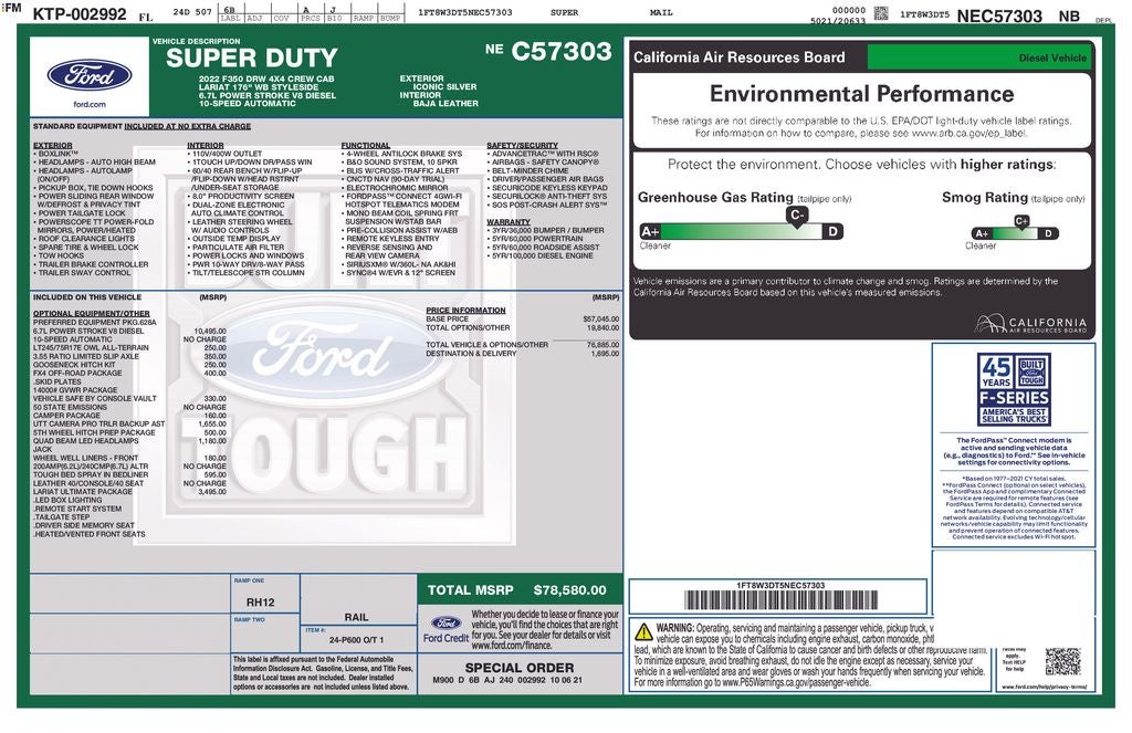 2022 Ford F-350SD Lariat DRW