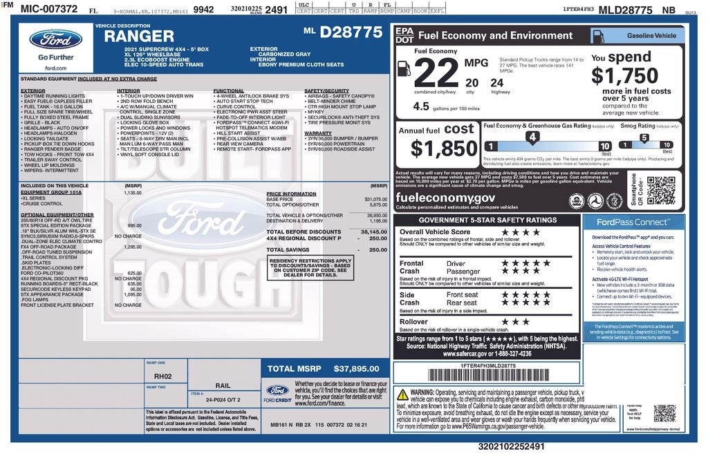 2021 Ford Ranger XL