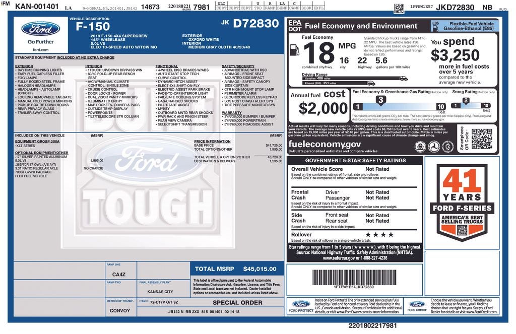 2018 Ford F-150 XLT