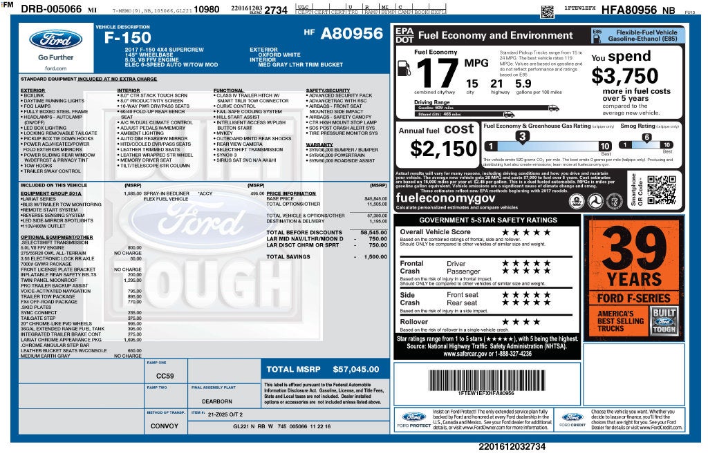 2017 Ford F-150 Lariat