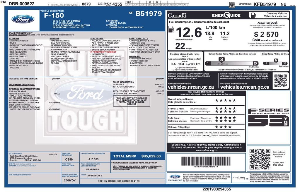 2019 Ford F-150 Limited