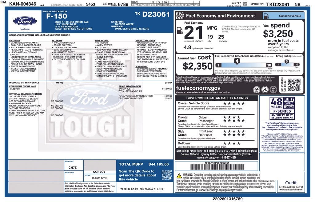 2026 Ford F-150 XL