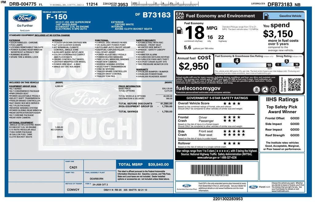 2013 Ford F-150 XLT