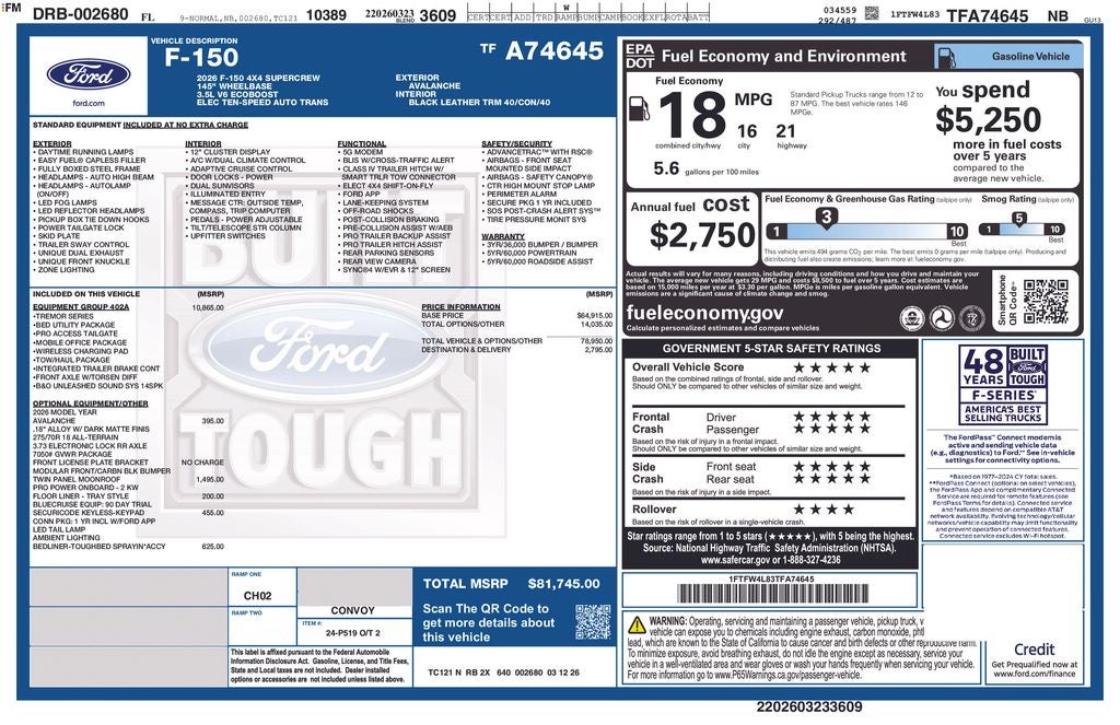 2026 Ford F-150 Tremor