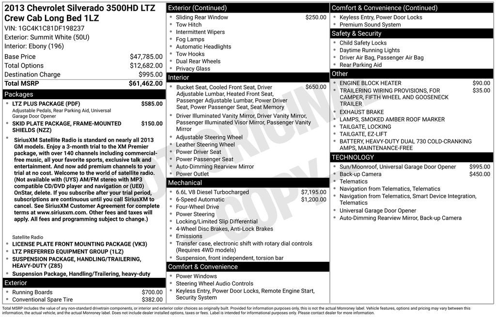 2013 Chevrolet Silverado 3500HD LTZ
