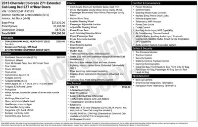 2015 Chevrolet Colorado Z71