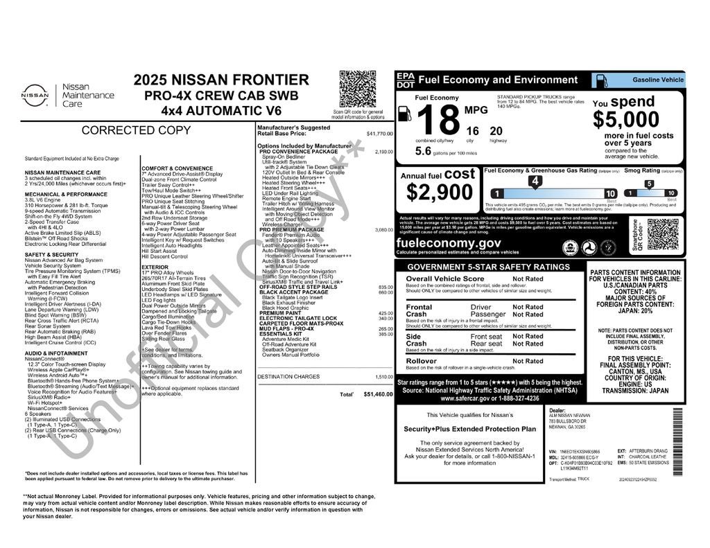 2025 Nissan Frontier PRO-4X