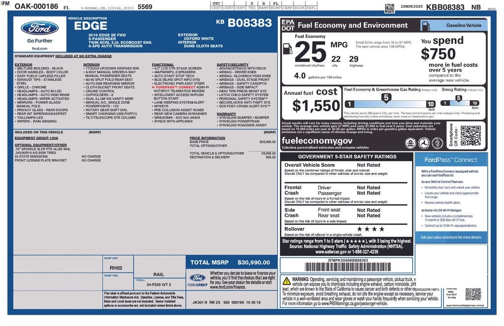 2019 Ford Edge SE
