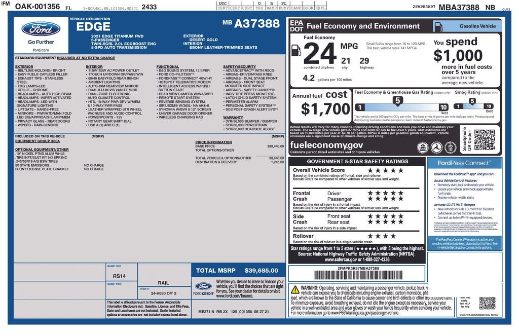 2021 Ford Edge Titanium