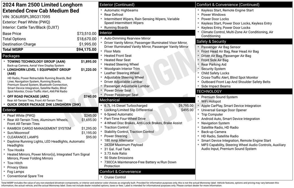 2024 RAM 2500 Longhorn