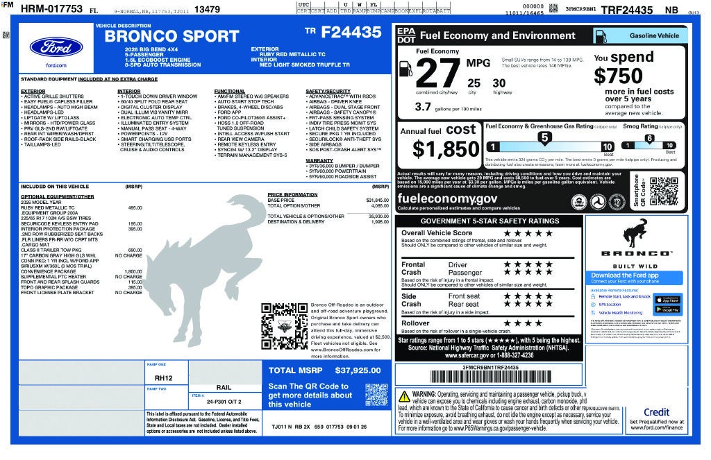2026 Ford Bronco Sport Big Bend