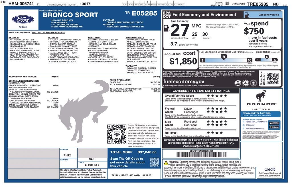 2026 Ford Bronco Sport Big Bend