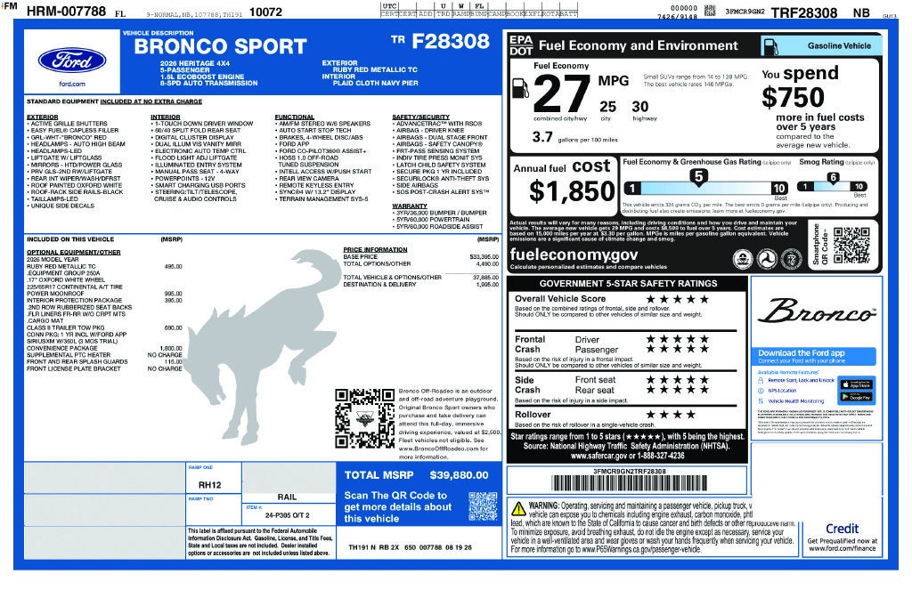 2026 Ford Bronco Sport Heritage