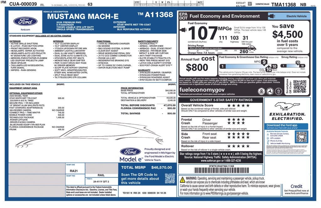 2026 Ford Mustang Mach-E Premium