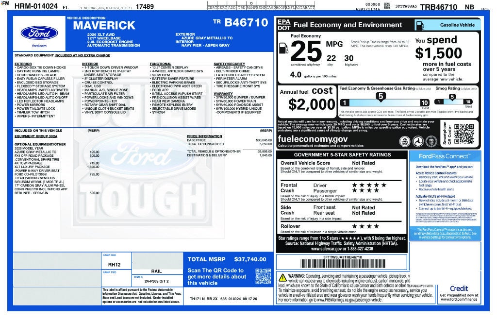 2026 Ford Maverick XLT