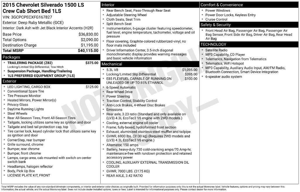 2015 Chevrolet Silverado 1500 LS