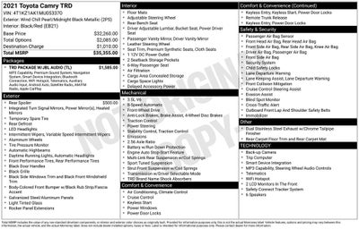 2021 Toyota Camry TRD V6