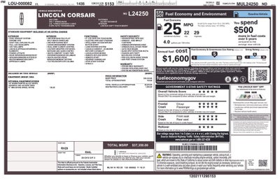2021 Lincoln Corsair Standard