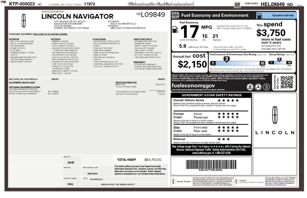 2017 Lincoln Navigator Select