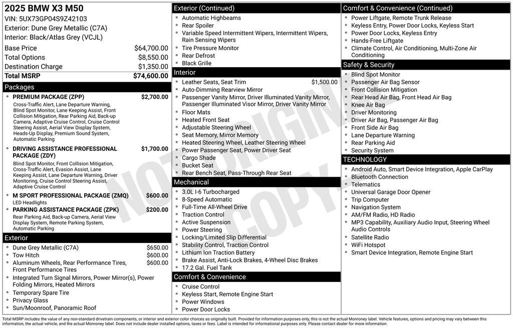 2025 BMW X3 M50 xDrive