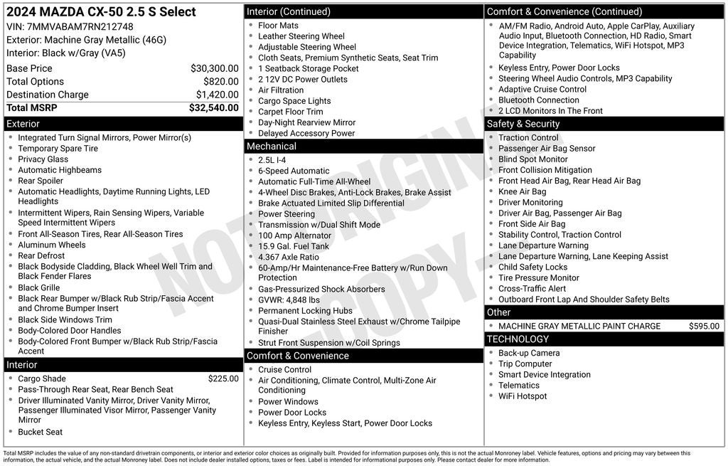 2024 Mazda Mazda CX-50 2.5 S Select Package