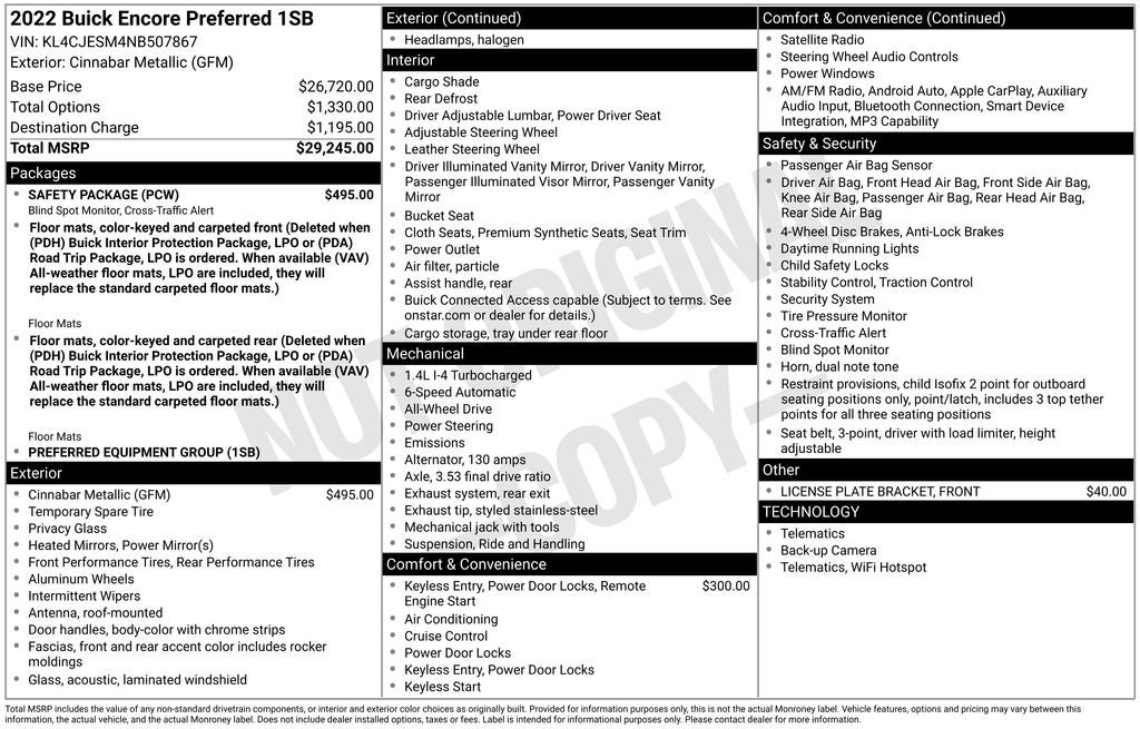 2022 Buick Encore Preferred