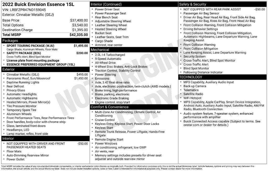 2022 Buick Envision Essence