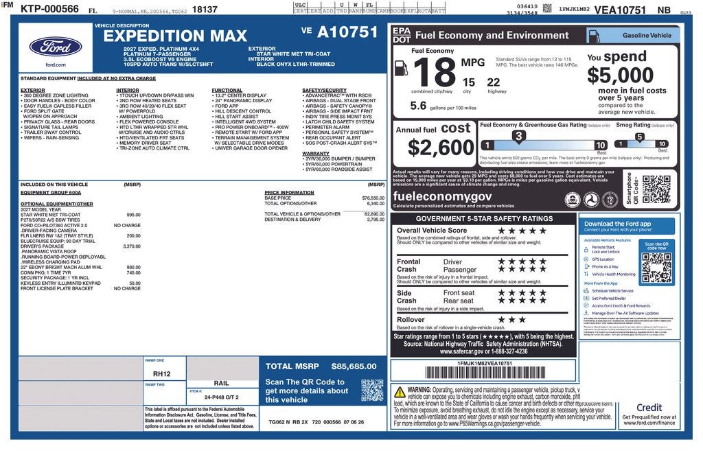 2027 Ford Expedition MAX Platinum