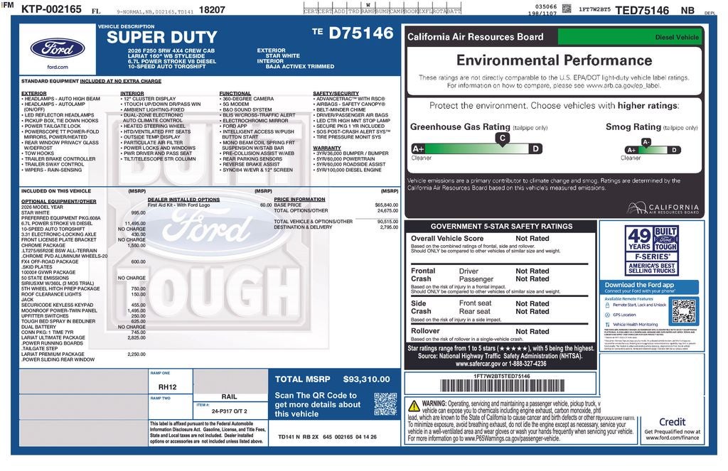 2026 Ford Super Duty F-250® Lariat®
