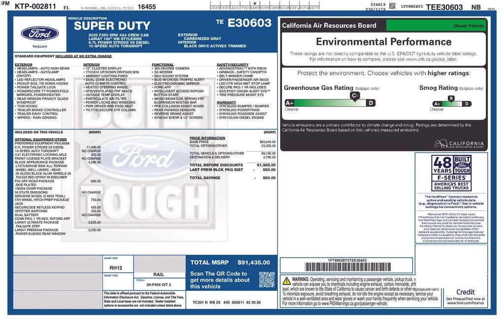2026 Ford Super Duty F-250® Lariat®
