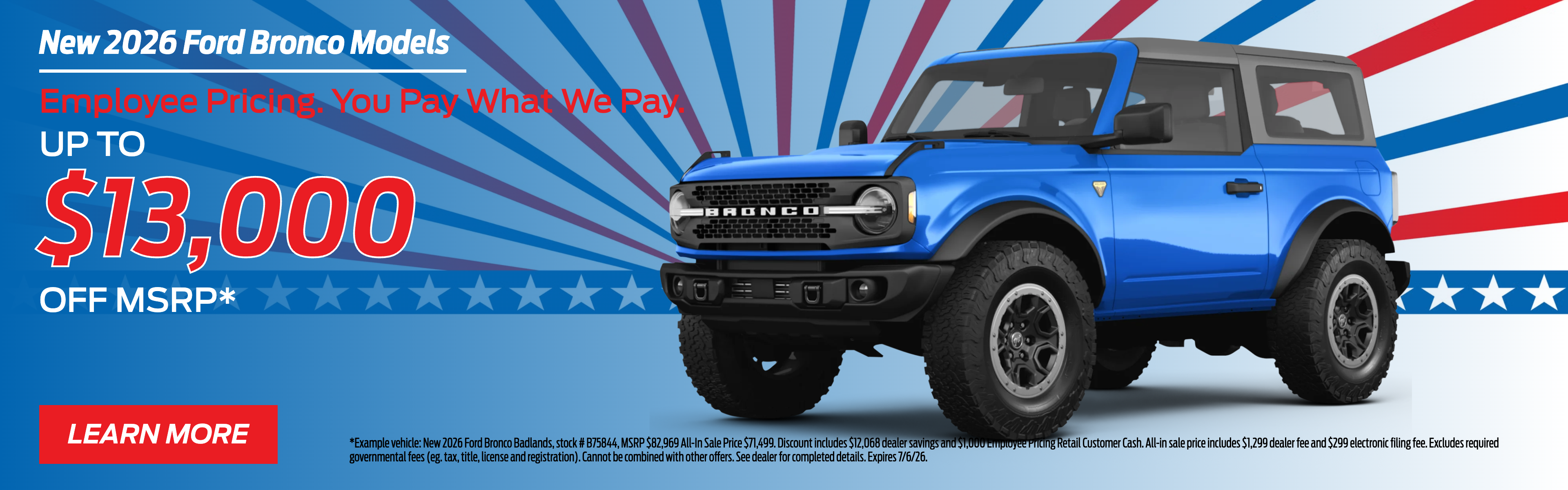 Save on Broncos with Employee Pricing at Tallahassee Ford